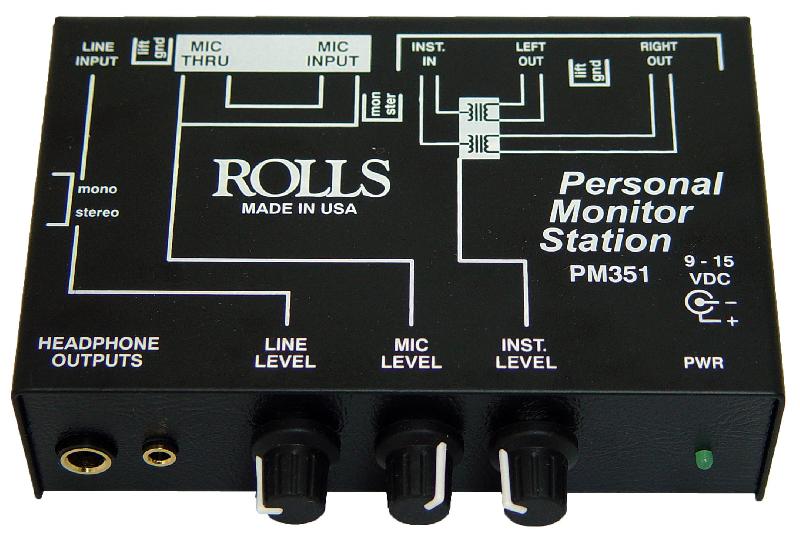 Hard wired in ear monitor amp mixer