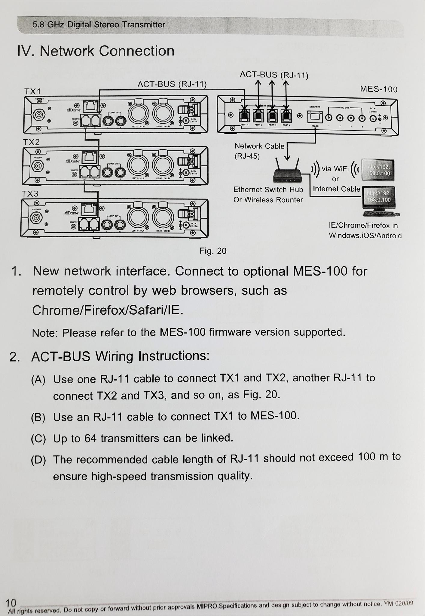 Mipro MI58 In-Ear Monitor System Manual Page 10