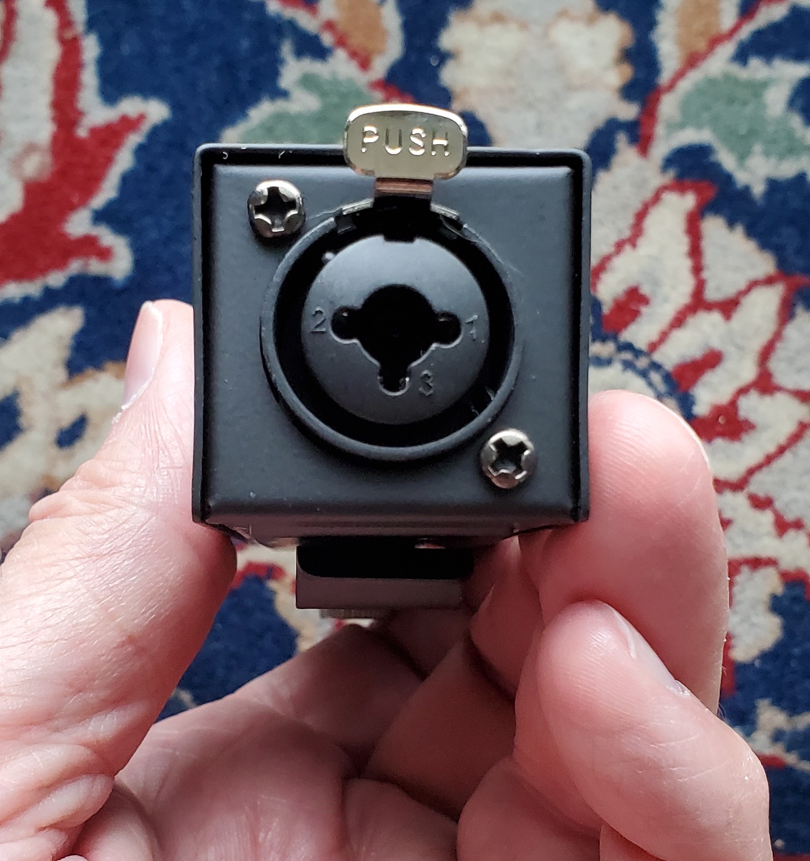 FCS P2 Ultra-Compact Personal In-Ear Monitor Amplifier XLR and TRS input connector with locking mechanism