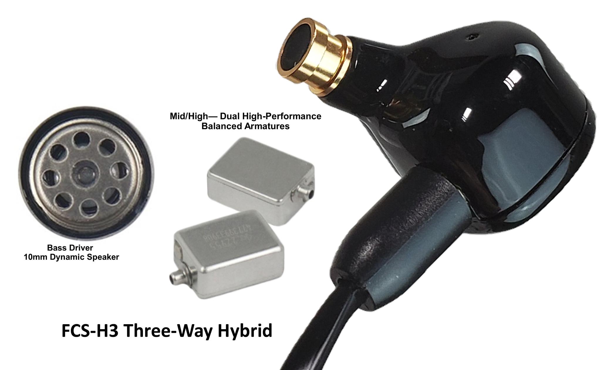 FCS-H3 Triple Driver Hybrid In-Ear Monitor $149 Black